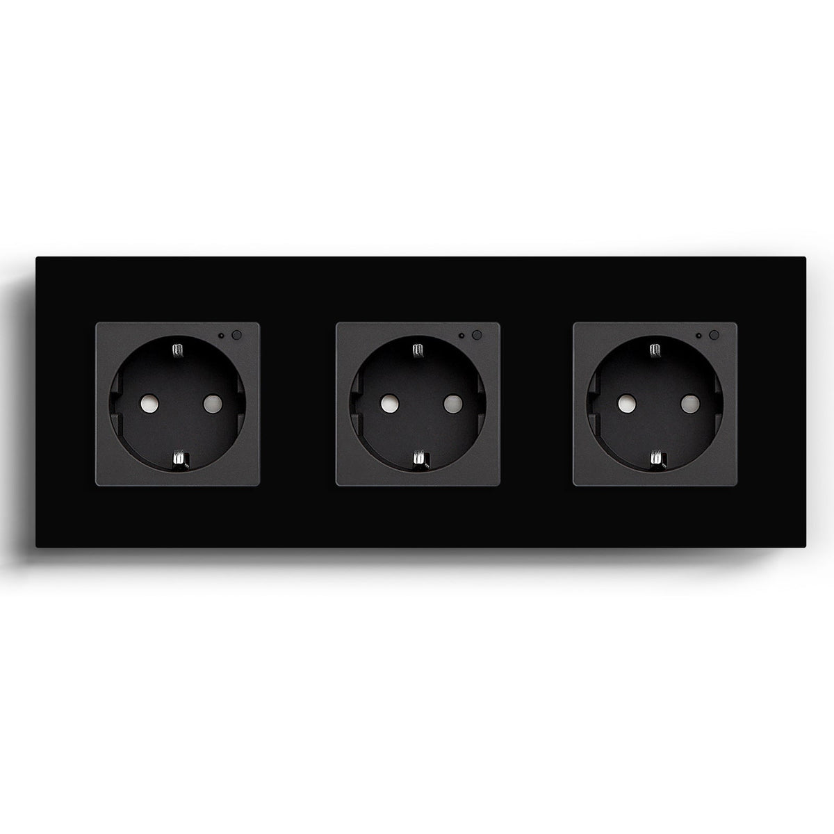 Bseed Wifi EU Wall Sockets With Energy Monitoring PC Panel Power Outlets & Sockets Bseedswitch Black Triple 