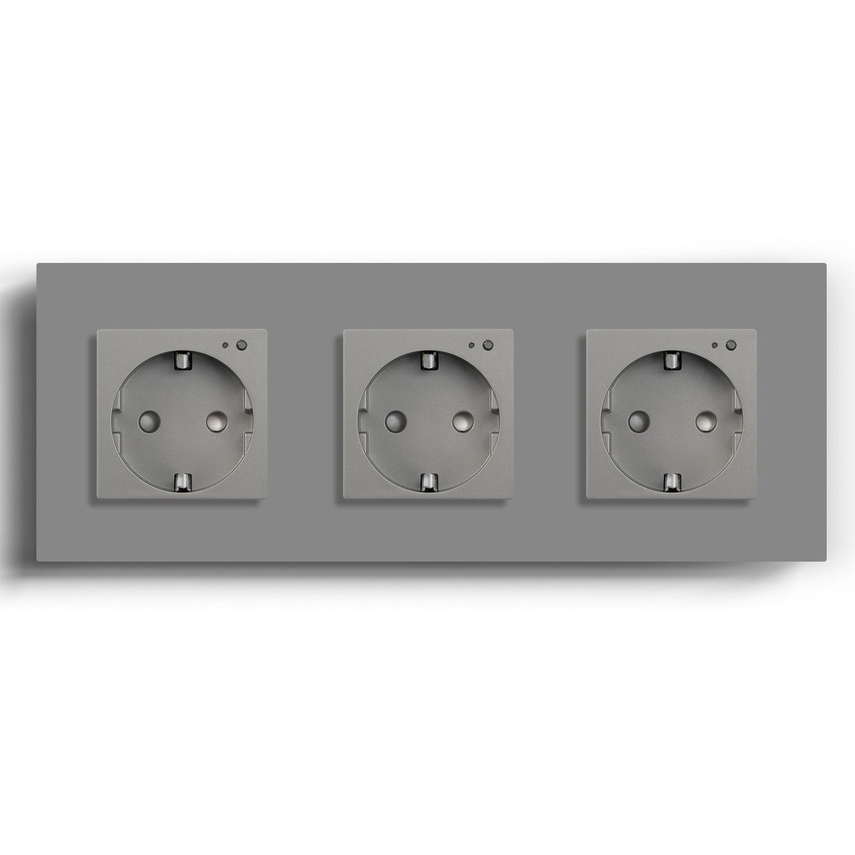 Bseed Wifi EU Wall Sockets With Energy Monitoring PC Panel Power Outlets & Sockets Bseedswitch Grey Triple 