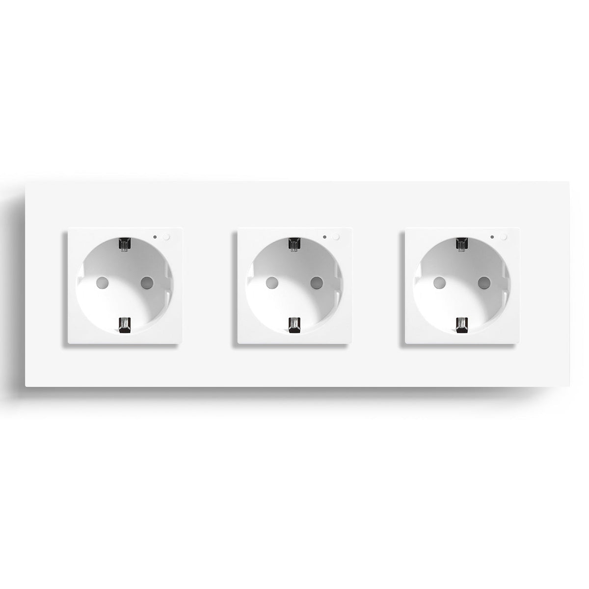 Bseed Wifi EU Wall Sockets With Energy Monitoring PC Panel Power Outlets & Sockets Bseedswitch White Triple 