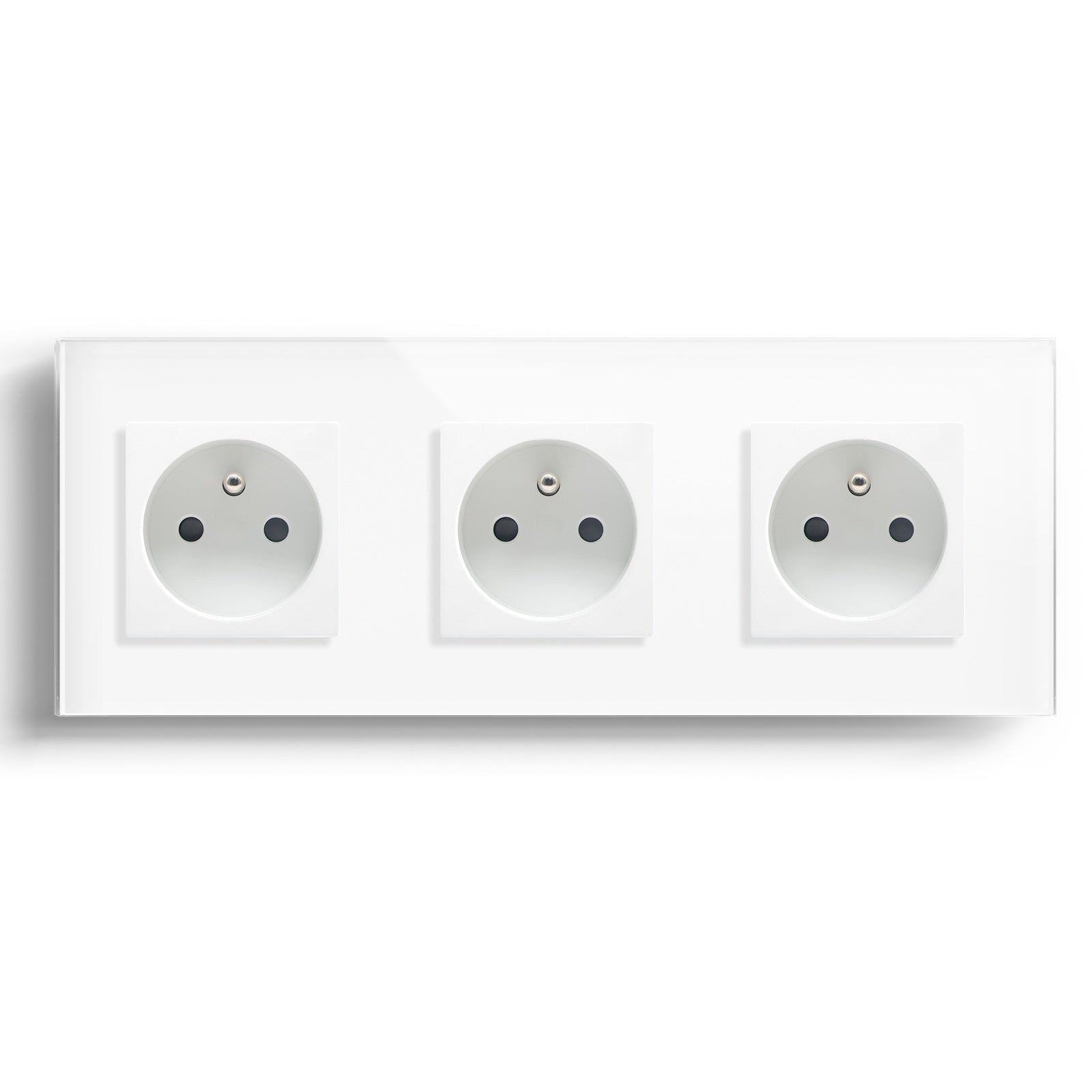 BSEED FR Wall Sockets Power Outlets Kids Protection 16A Wall Plates & Covers Bseedswitch white Triple 