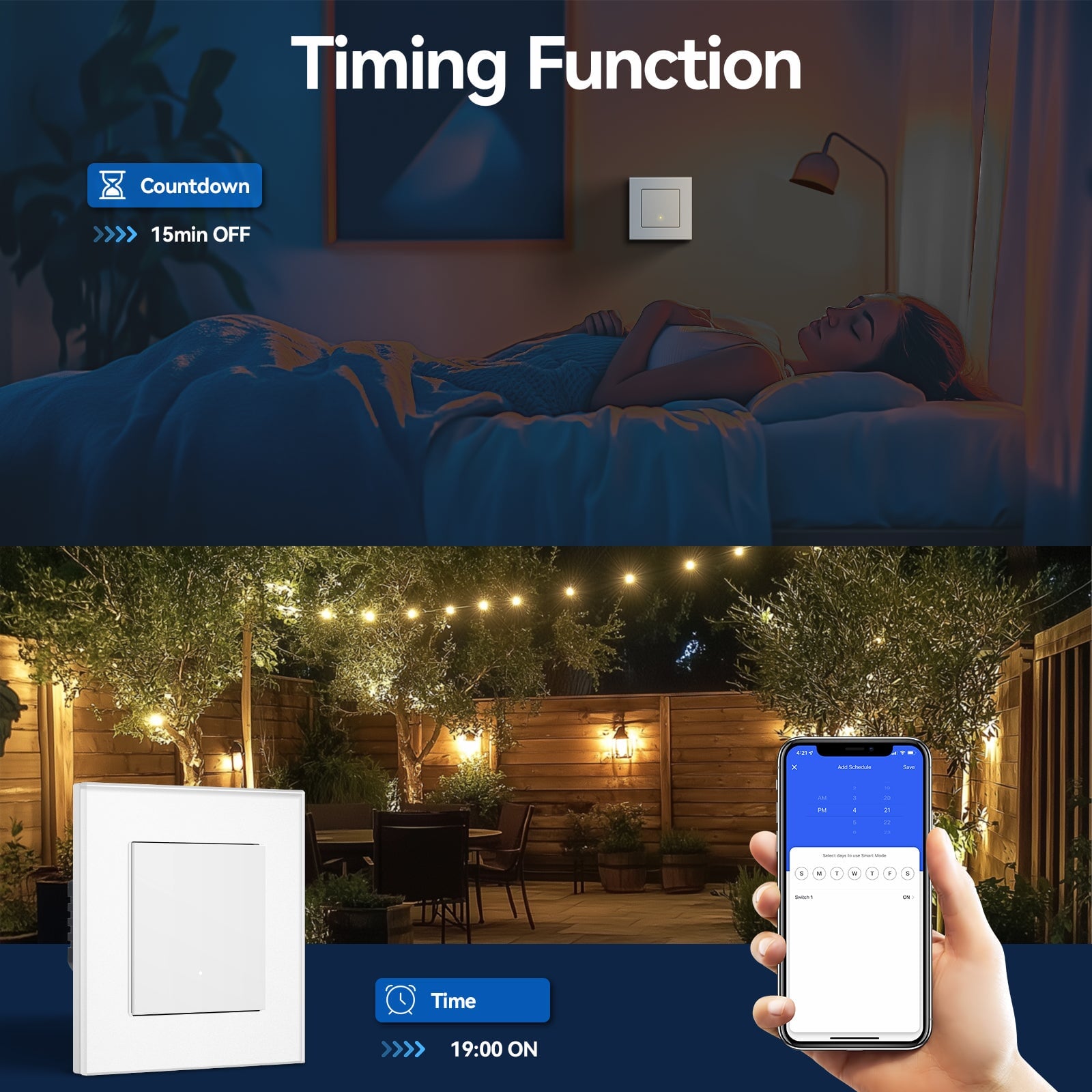 Bseed Echo Series Smart Wifi Light Dimmer 1 Gang Wireless Wifi Work With Alex Google Assistant Wall Plates & Covers Bseedswitch 