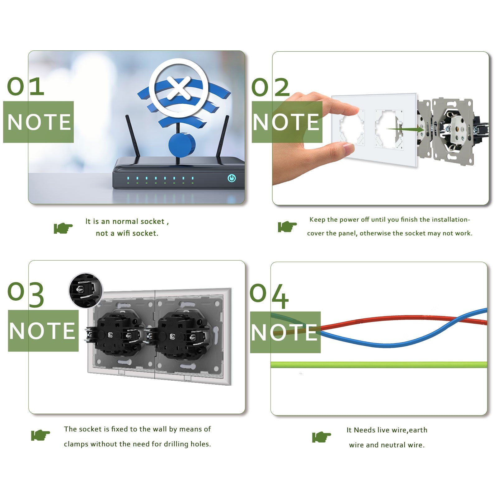 BSEED EU Wall Sockets with clamping technology New Series Power Outlets & Sockets Bseedswitch 