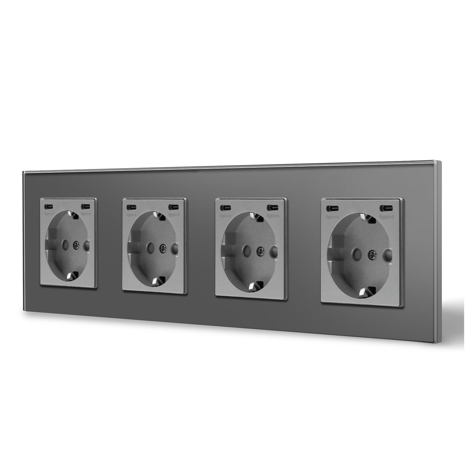 BSEED EU sockets with Double 2.1A Type-C Interface Outlet Wall Socket With Waterproof Power Outlets & Sockets Bseedswitch 