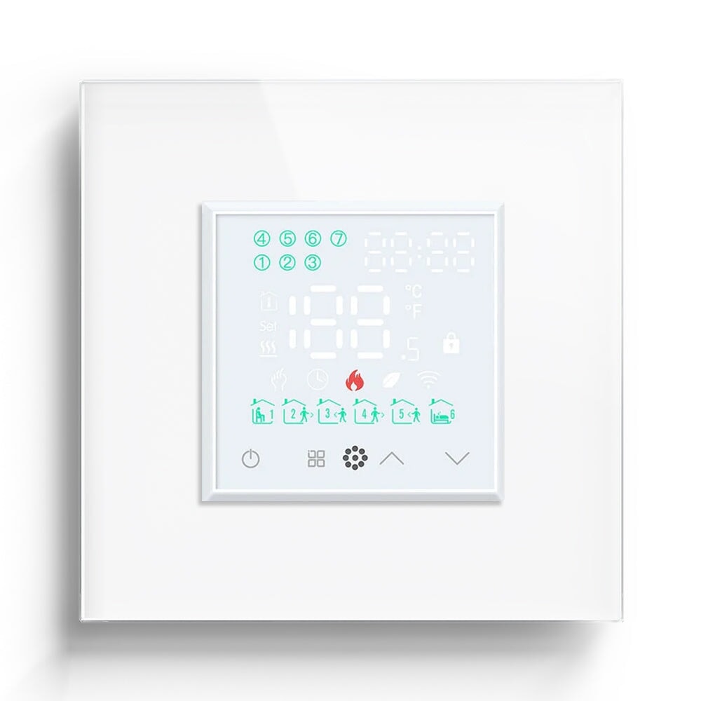 BSEED Touch LED Screen Electric Floor Heating Water Boiler Room Thermostat ZigBee Alexa Google App Temperature Controller Backlight Thermostats Bseedswitch 