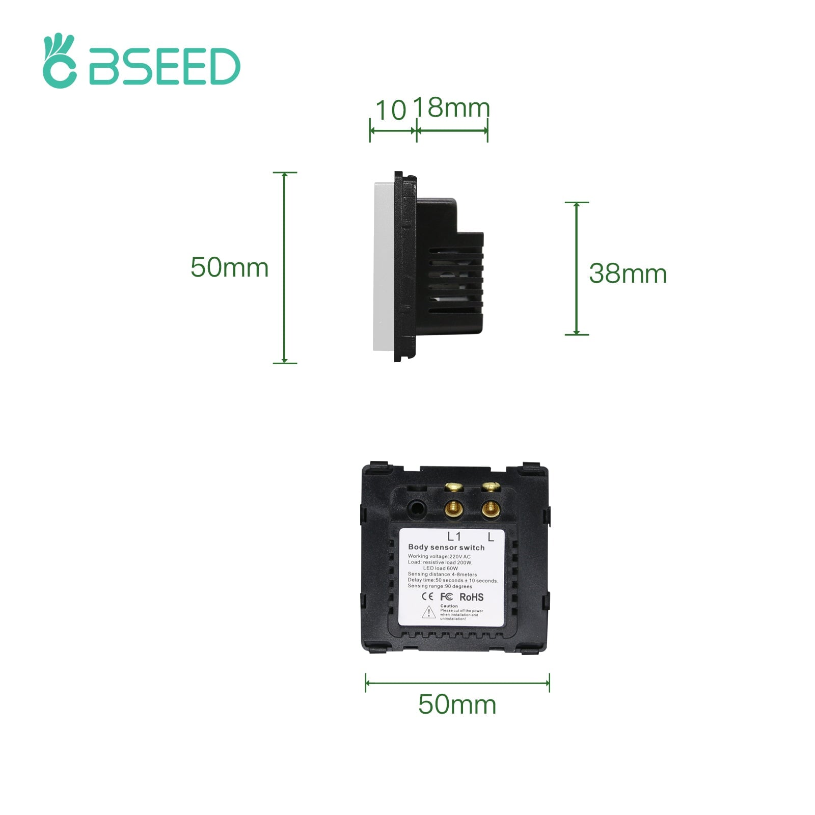 BSEED Mechanical PIR Infrared Motion Body Sensor Switch DIY Part sensor switch Bseedswitch 