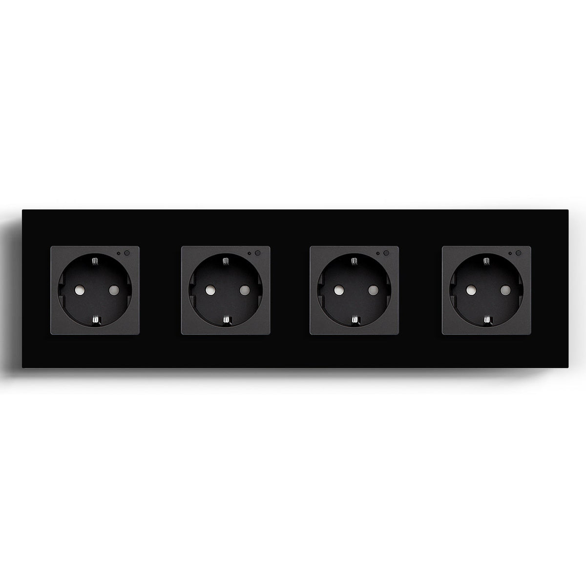 Bseed Wifi EU Wall Sockets With Energy Monitoring PC Panel Power Outlets & Sockets Bseedswitch Black Quadruple 