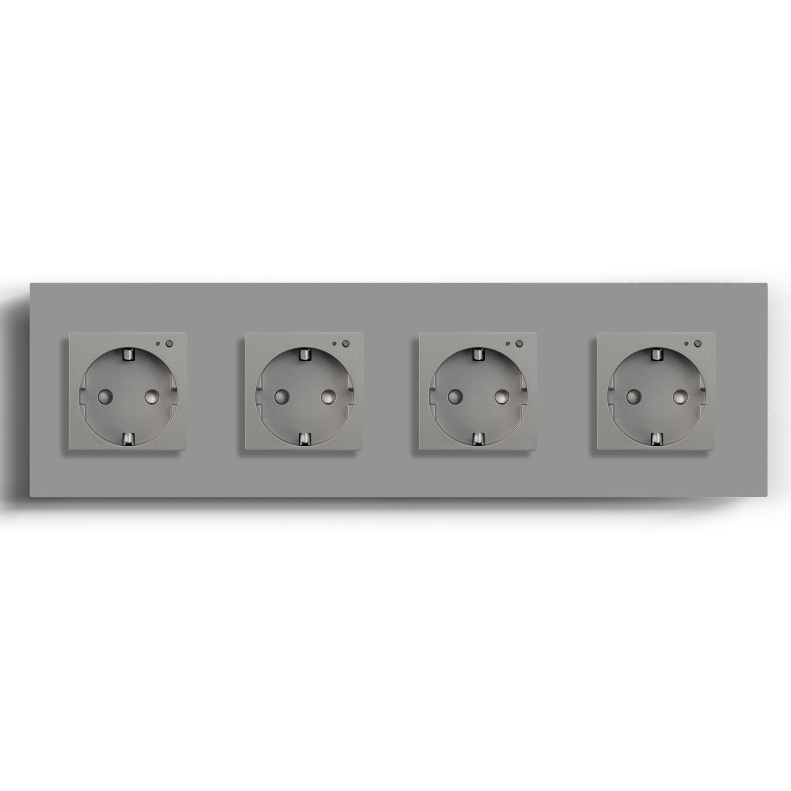 Bseed Wifi EU Wall Sockets With Energy Monitoring PC Panel Power Outlets & Sockets Bseedswitch Grey Quadruple 