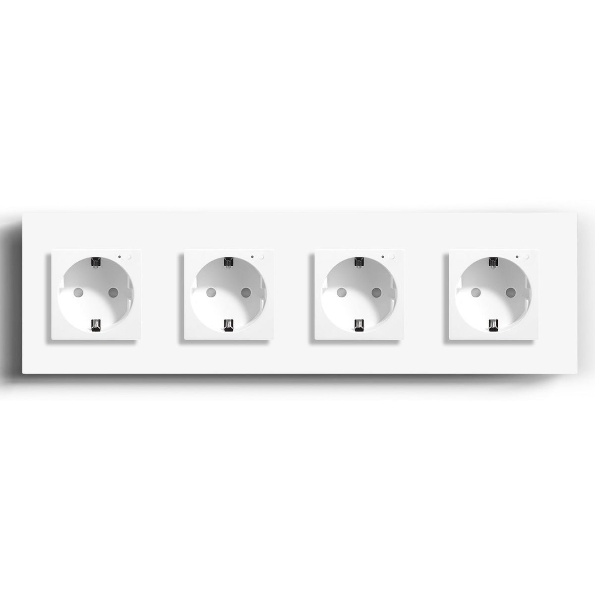 Bseed Wifi EU Wall Sockets With Energy Monitoring PC Panel Power Outlets & Sockets Bseedswitch White Quadruple 