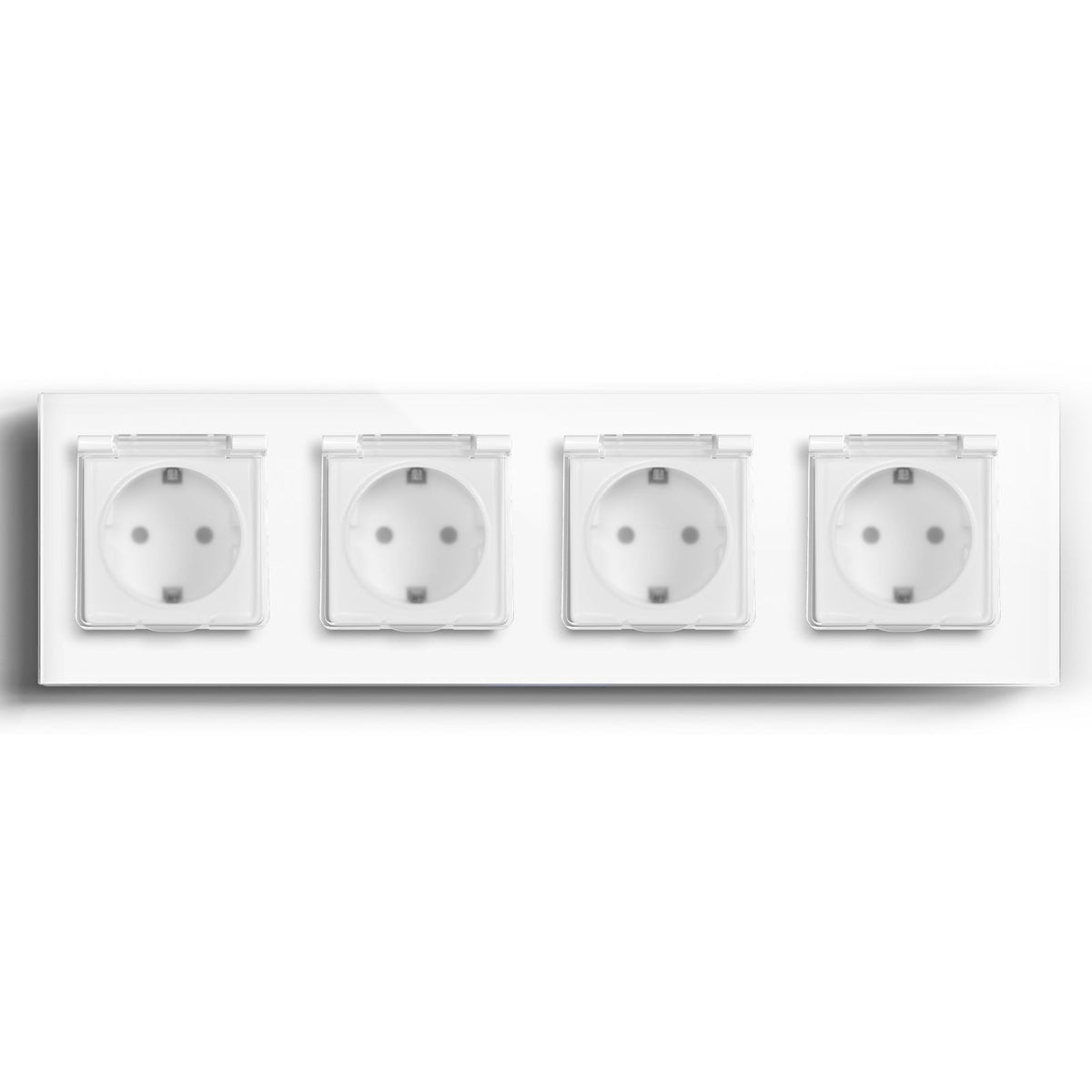 Bseed Waterproof Socket EU Standard Power Outlets & Sockets Bseedswitch White Quadruple 