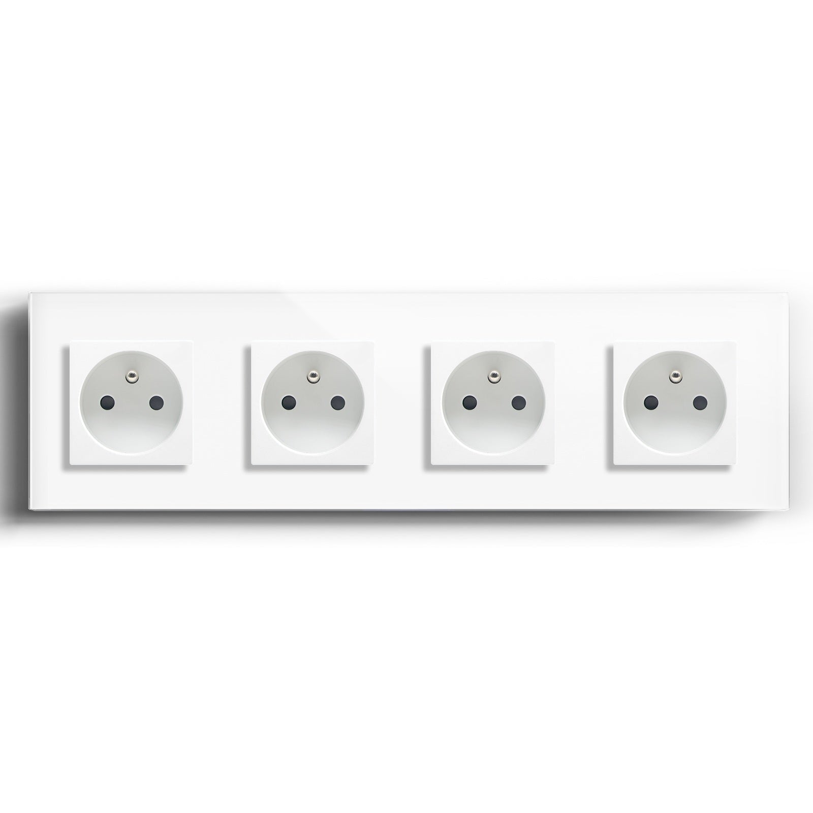 BSEED FR Wall Sockets Power Outlets Kids Protection 16A Wall Plates & Covers Bseedswitch white Quadruple 