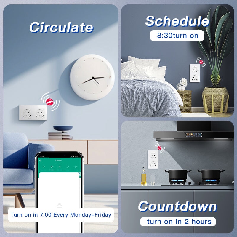 BSEED ZigBee EU Wall Sockets Type-C With USB With Energy Monitoring socket Bseedswitch 