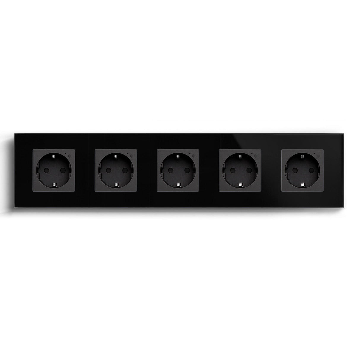 Bseed Wifi EU Standard Socket Wall Sockets With Energy Monitoring Power Outlets & Sockets Bseedswitch Black Quintuple 