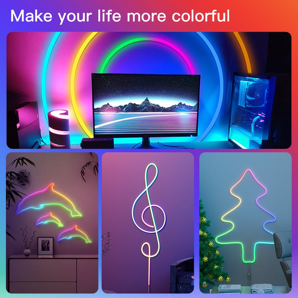 Wifi IR Bluetooth Smart LED Neon Light Strip RGB Color light Bseedswitch 