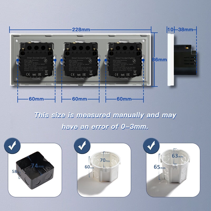 BSEED ZigBee EU Wall Sockets Type-C With USB With Energy Monitoring socket Bseedswitch 