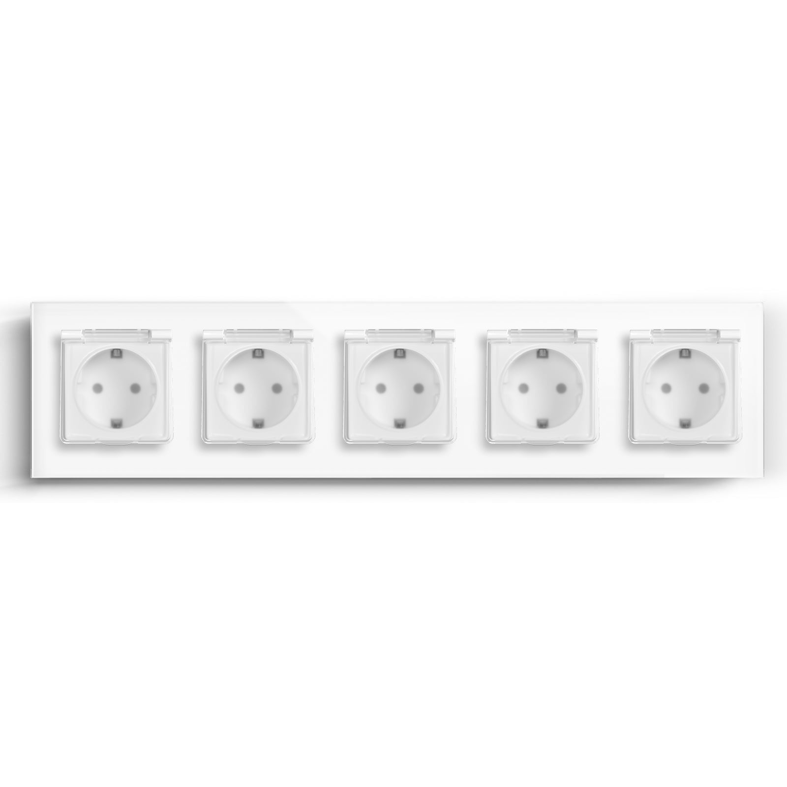 Bseed Waterproof Socket EU Standard Power Outlets & Sockets Bseedswitch White Quintuple 