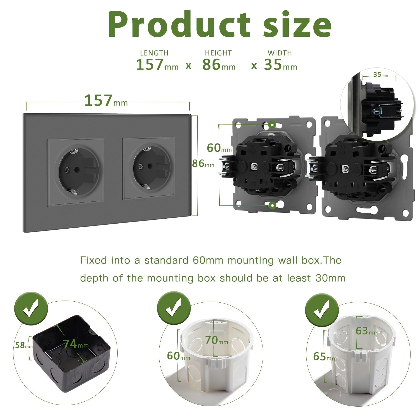 BSEED EU Wall Sockets with clamping technology New Series Power Outlets & Sockets Bseedswitch 