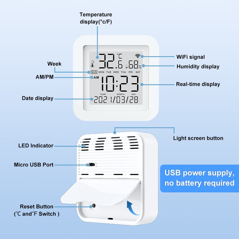 BSEED WIFI smart Tuya Zigbee Temp & Humidity Sensor sensor switch Bseedswitch 