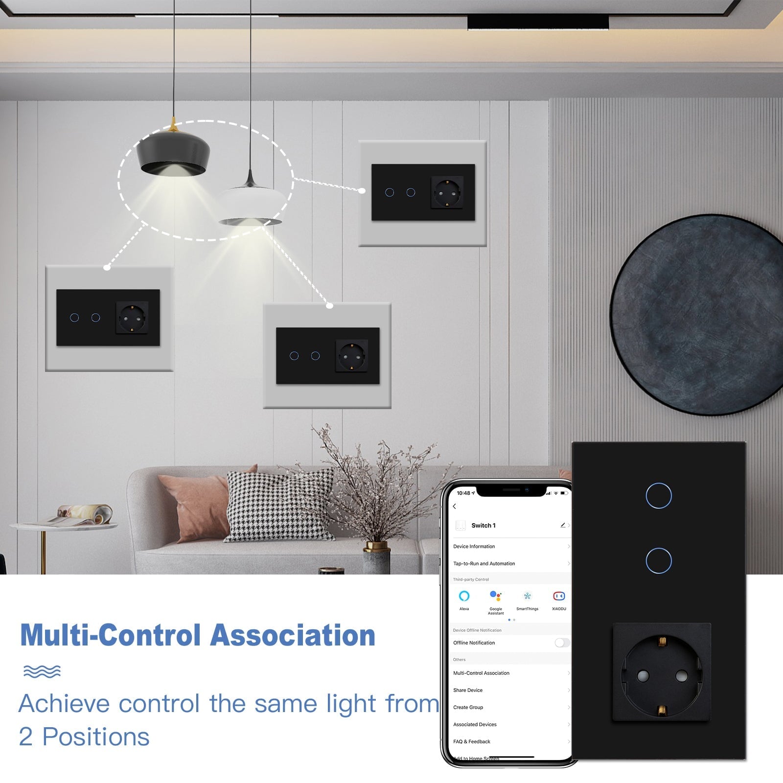 Bseed Zigbee 1/2/3 Gang Switch With Normal Socket Light Switches Bseedswitch 