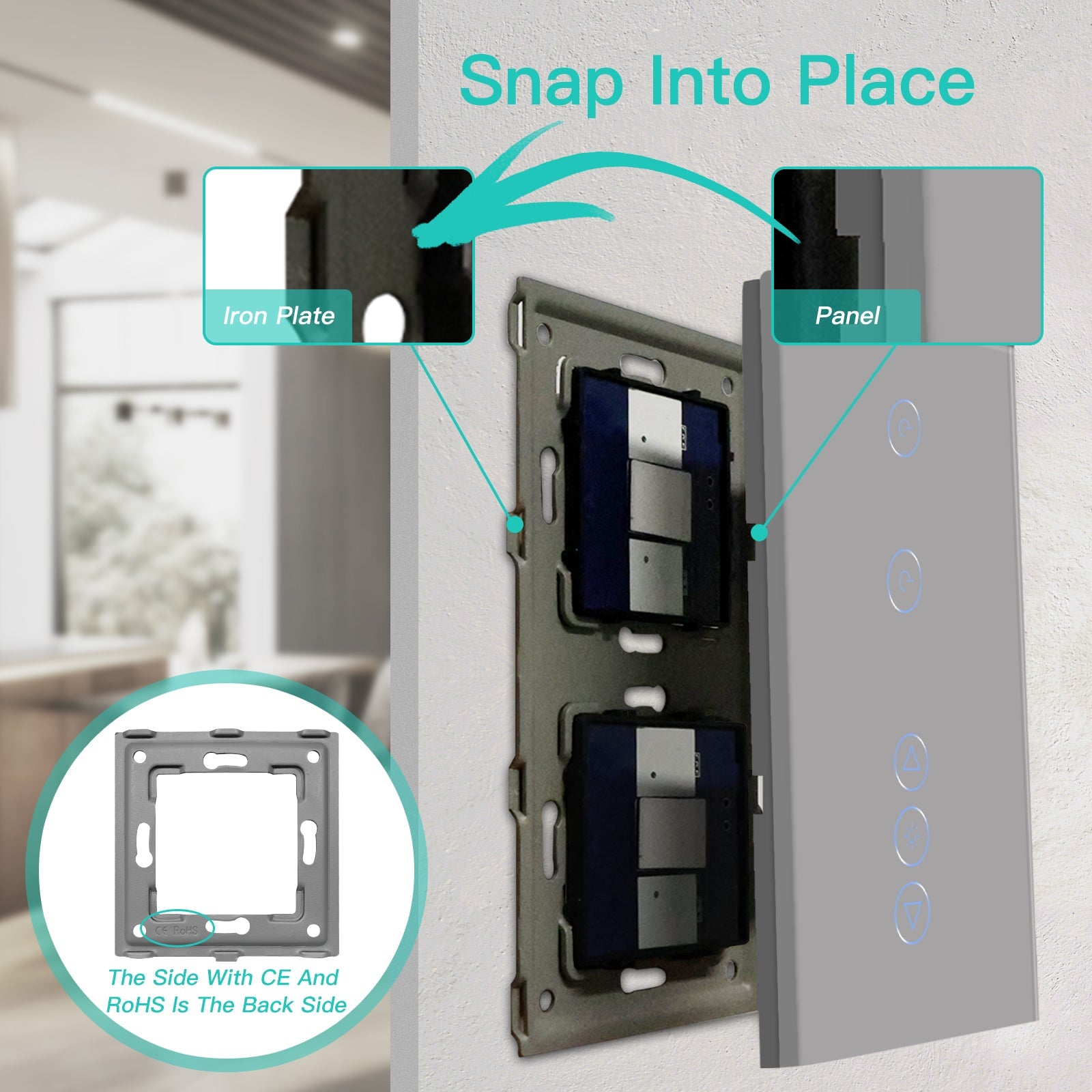 Bseed Zigbee 1/2/3 gang switch with Touch Light Dimmer Smart Switch Light Switches Bseedswitch 