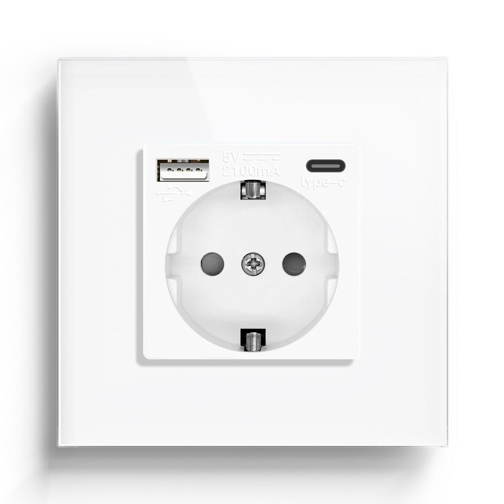 BSEED EU sockets with 2.1A Type-C Interface Outlet Wall Socket Power Outlets & Sockets Bseedswitch 