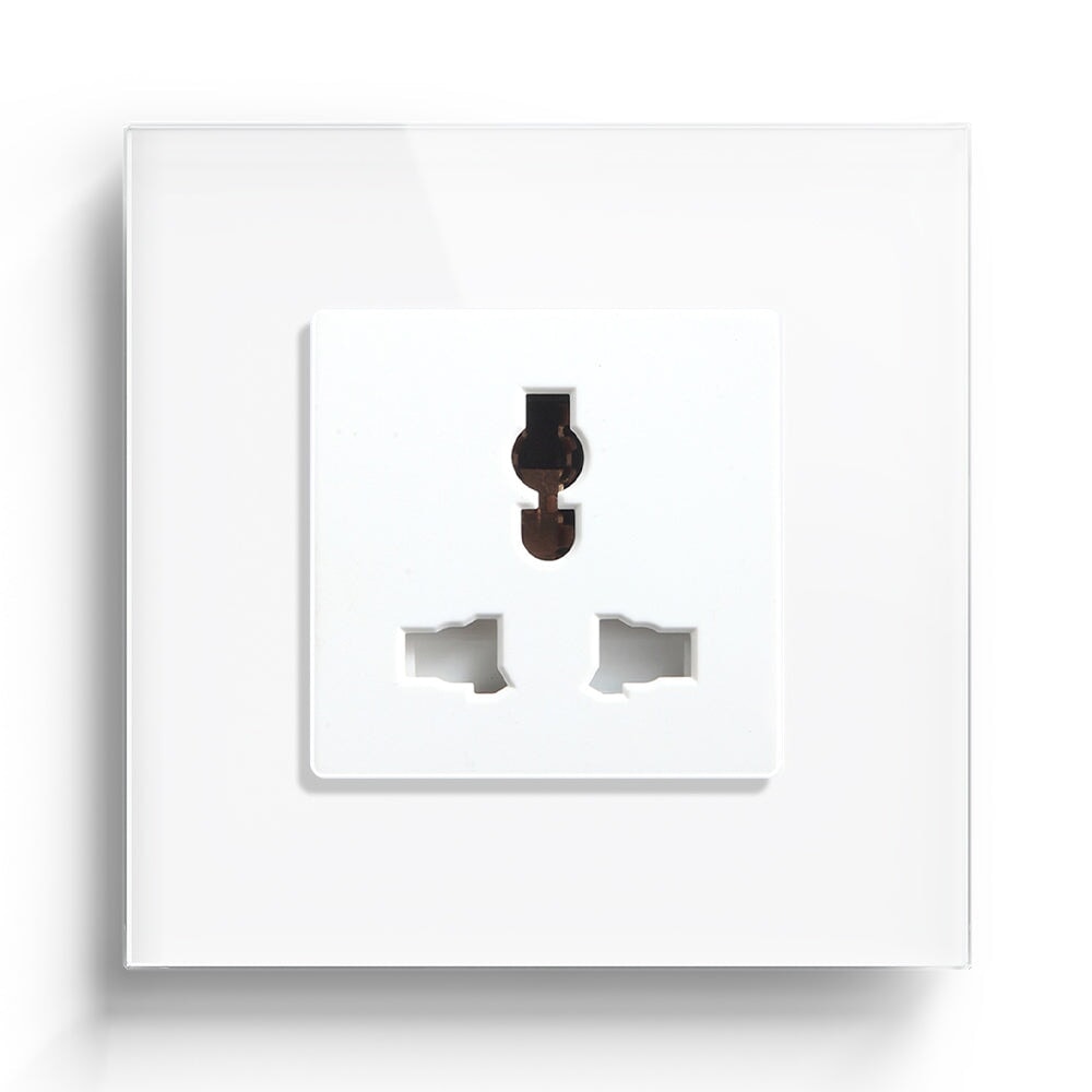 BSEED MF Wall Sockets Power Outlets Glass Panel 13A Power Outlets & Sockets Bseedswitch 