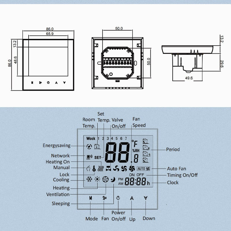 zigbee WiFi Smart Central Air Conditioner Temperature Controller Home Automation Kits Bseedswitch 