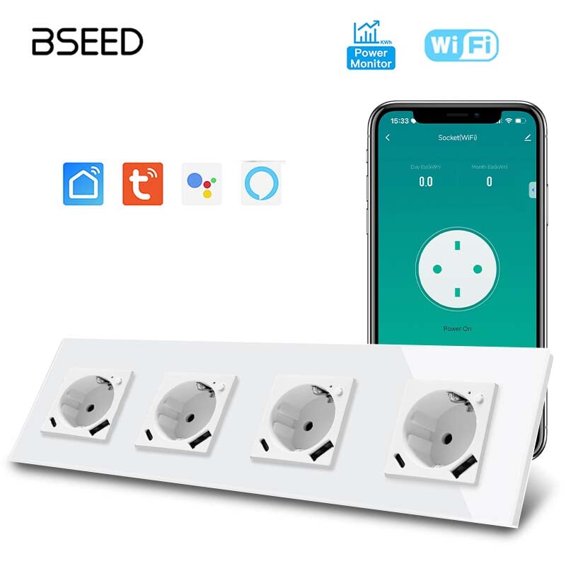 BSEED EU Wifi sockets Type-C t With USB With Energy Monitoring socket Bseedswitch 