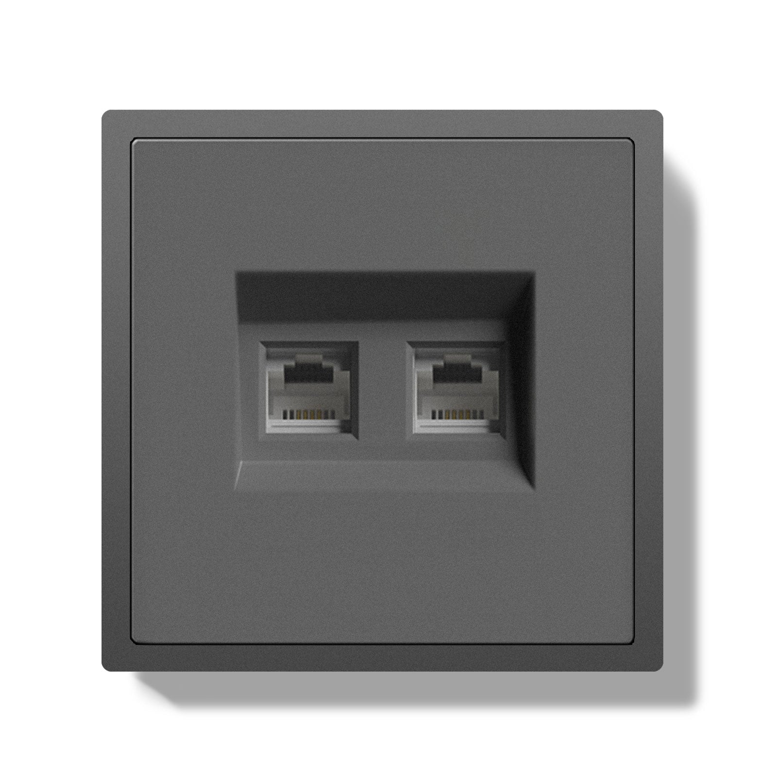 Audio& Viodeo socket With Clamping Technique Power Outlets & Sockets Bseedswitch Grey Double Ethernet CAT6 