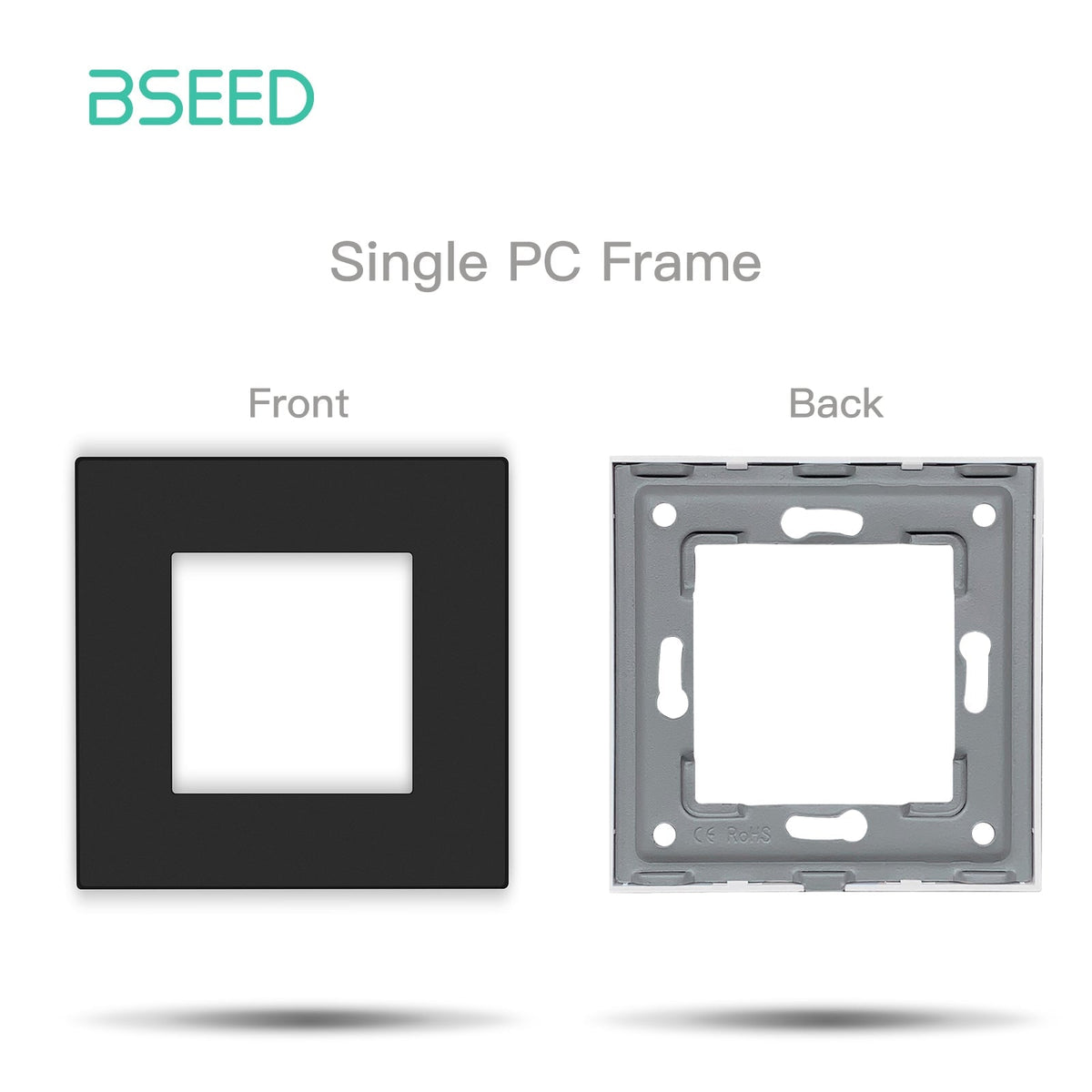 Bseed plastic frame socket 4 colors 1/2/3/4/5 slot DIY parts Wall Jacks & Braces Bseedswitch Black Single 