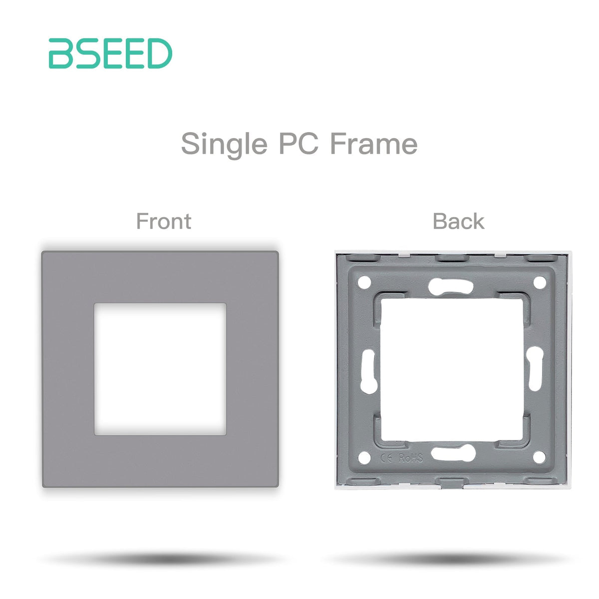 Bseed plastic frame socket 4 colors 1/2/3/4/5 slot DIY parts Wall Jacks & Braces Bseedswitch Grey Single 