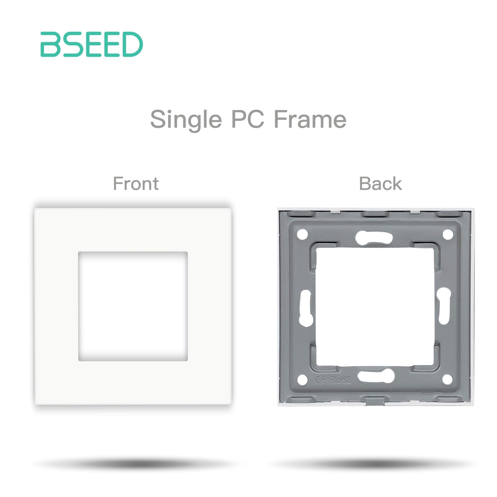 Bseed plastic frame socket 4 colors 1/2/3/4/5 slot DIY parts Wall Jacks & Braces Bseedswitch White Single 