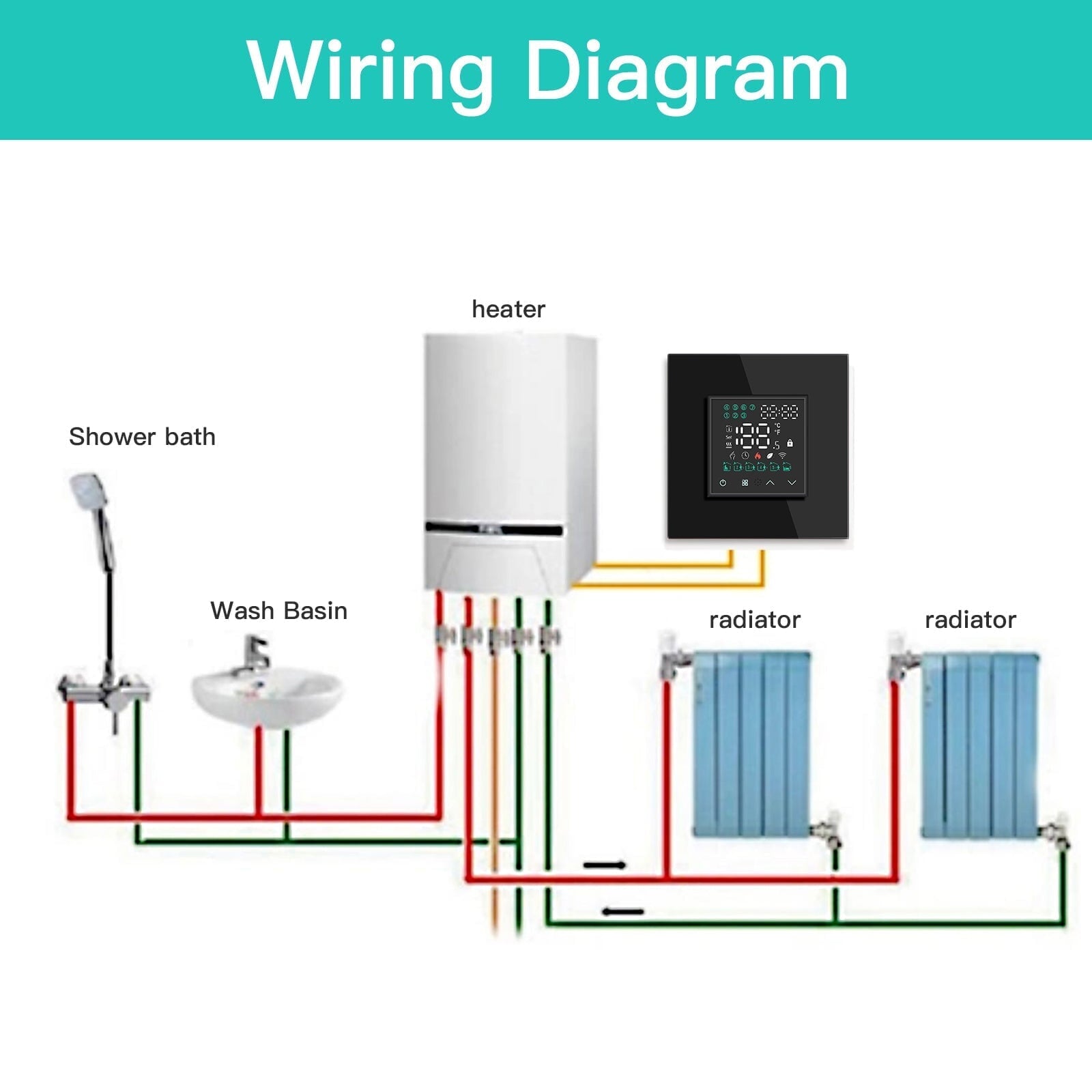 BSEED LED Screen Floor Heating Room Thermostat Controller DIY Part Thermostats Bseedswitch 