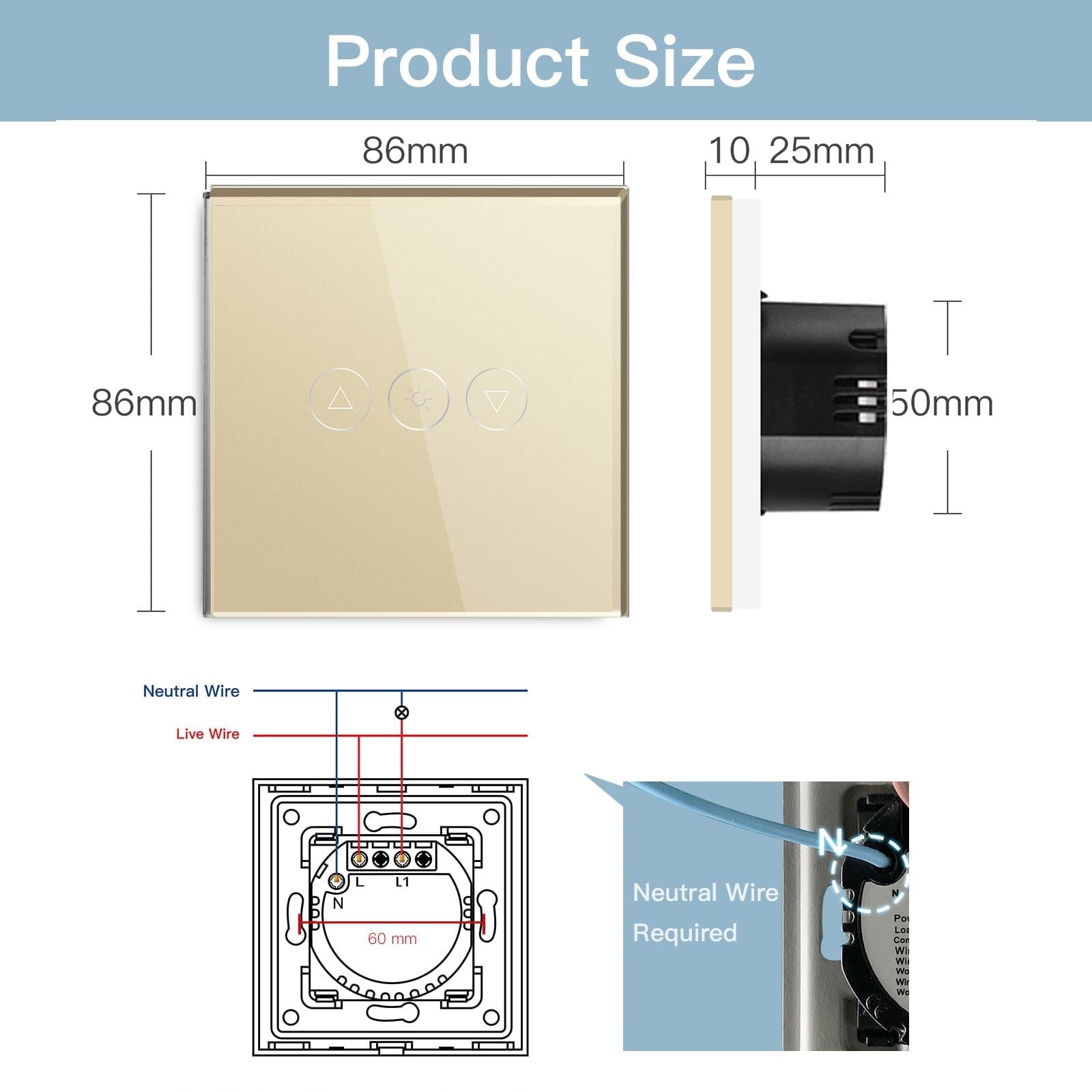 Bseed 2Way Wifi Light Dimmer Switch Wall Plates & Covers Bseedswitch 