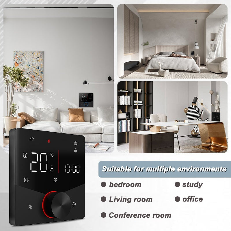 BSEED WiFi Touch LED integrated Screen With knob Floor Heating Room Thermostat Controller Thermostats Bseedswitch 