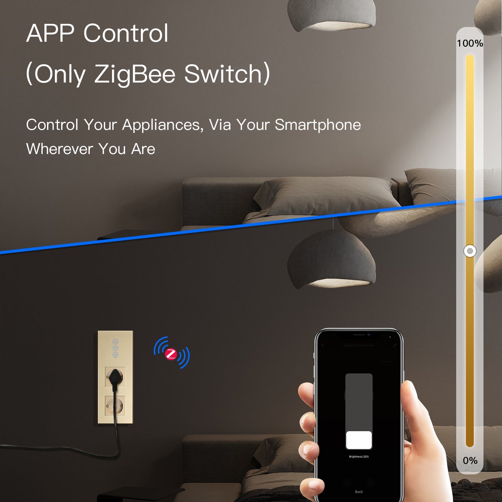 Bseed Double Zigbee Dimmer Switches With EU Standard Not Smart Wall Sockets Light Switches Bseedswitch 