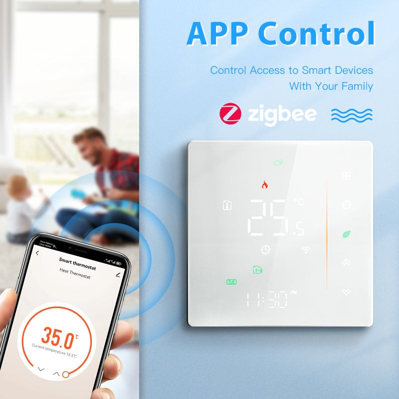 BSEED zigbee Touch LED integrated Screen Floor Heating Room Thermostat Controller Thermostats Bseedswitch 