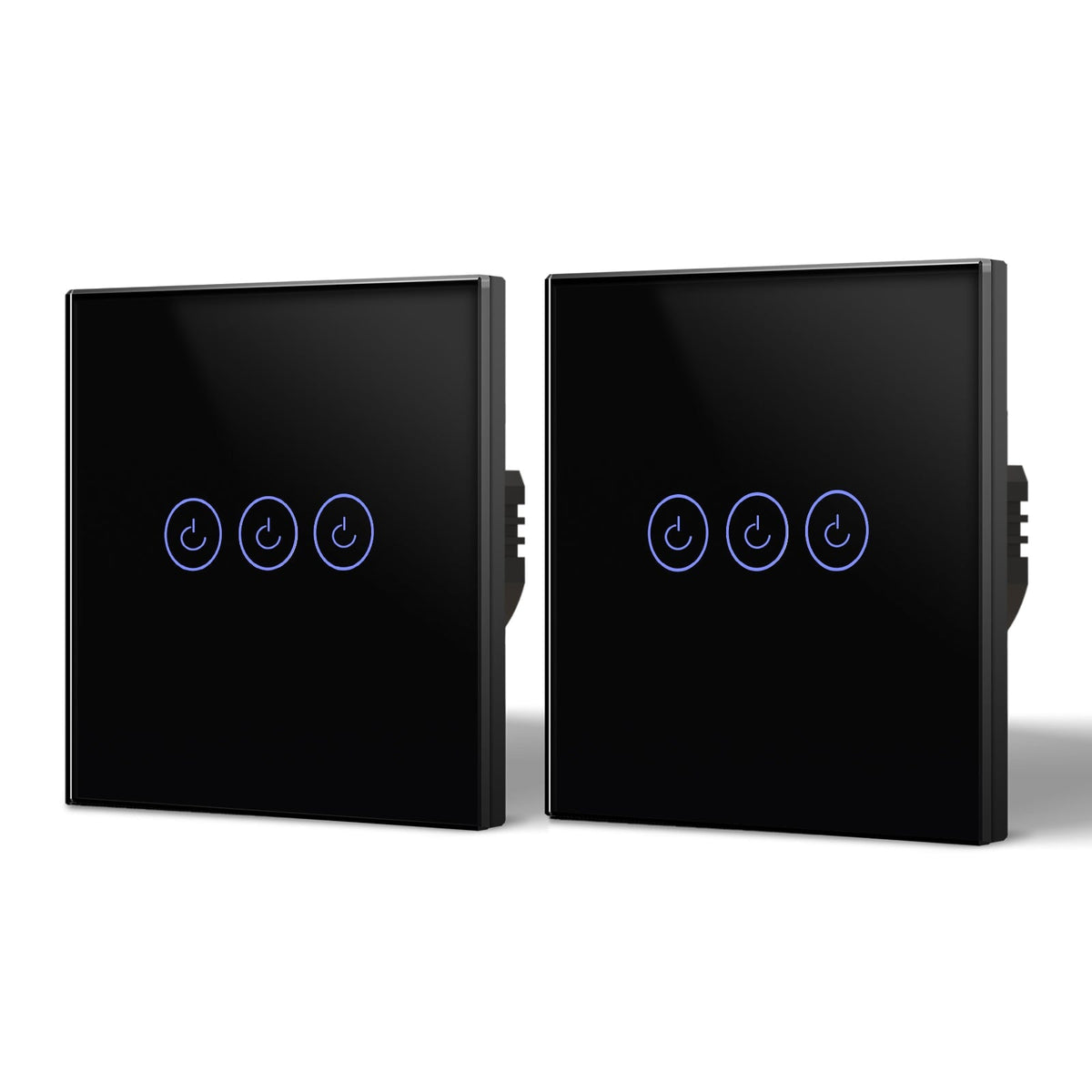 Bseed Smart Wifi Touch Switch 3 Gang 1/2/3 Way 1/2/3Pcs/Pack Wall Plates & Covers Bseedswitch Black 2Pcs/Pack 