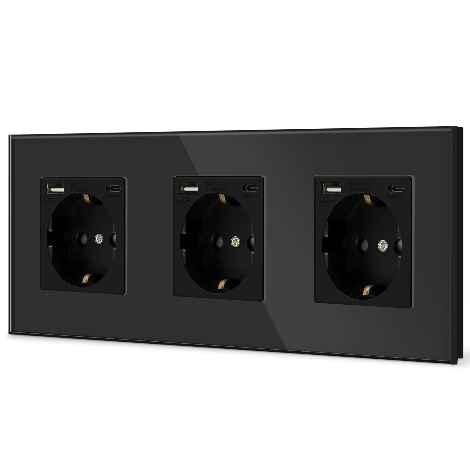 BSEED EU sockets with 2.1A Type-C Interface Outlet Wall Socket Power Outlets & Sockets Bseedswitch 