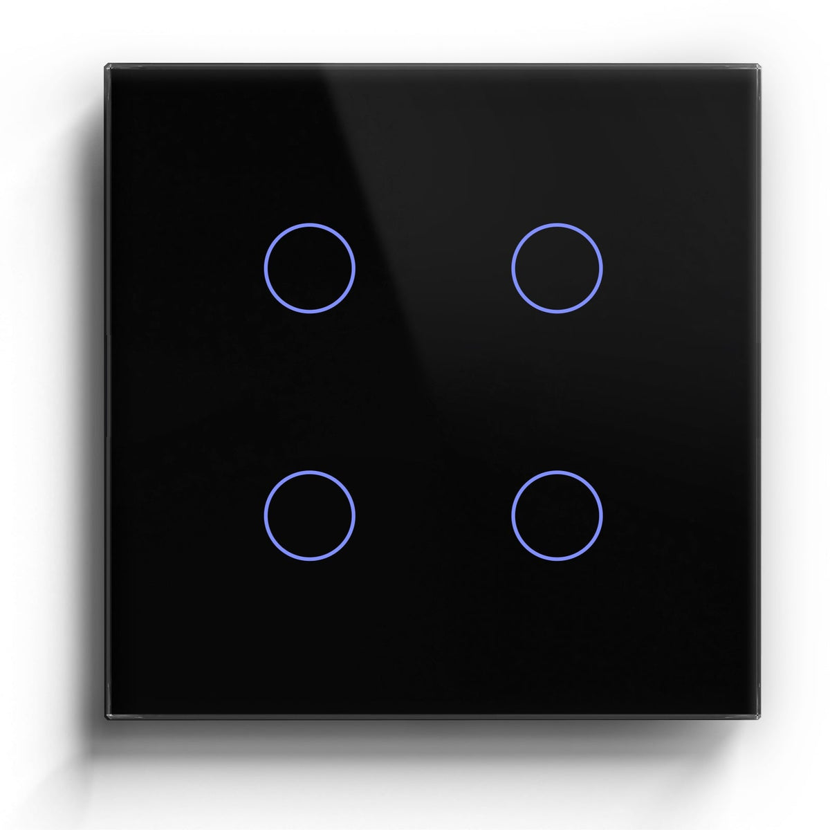 BSEED Touch Switches 1/2/3/4 Gang 1/2 Way No Neutral Light Switches Bseedswitch black 4 Gang 1 way