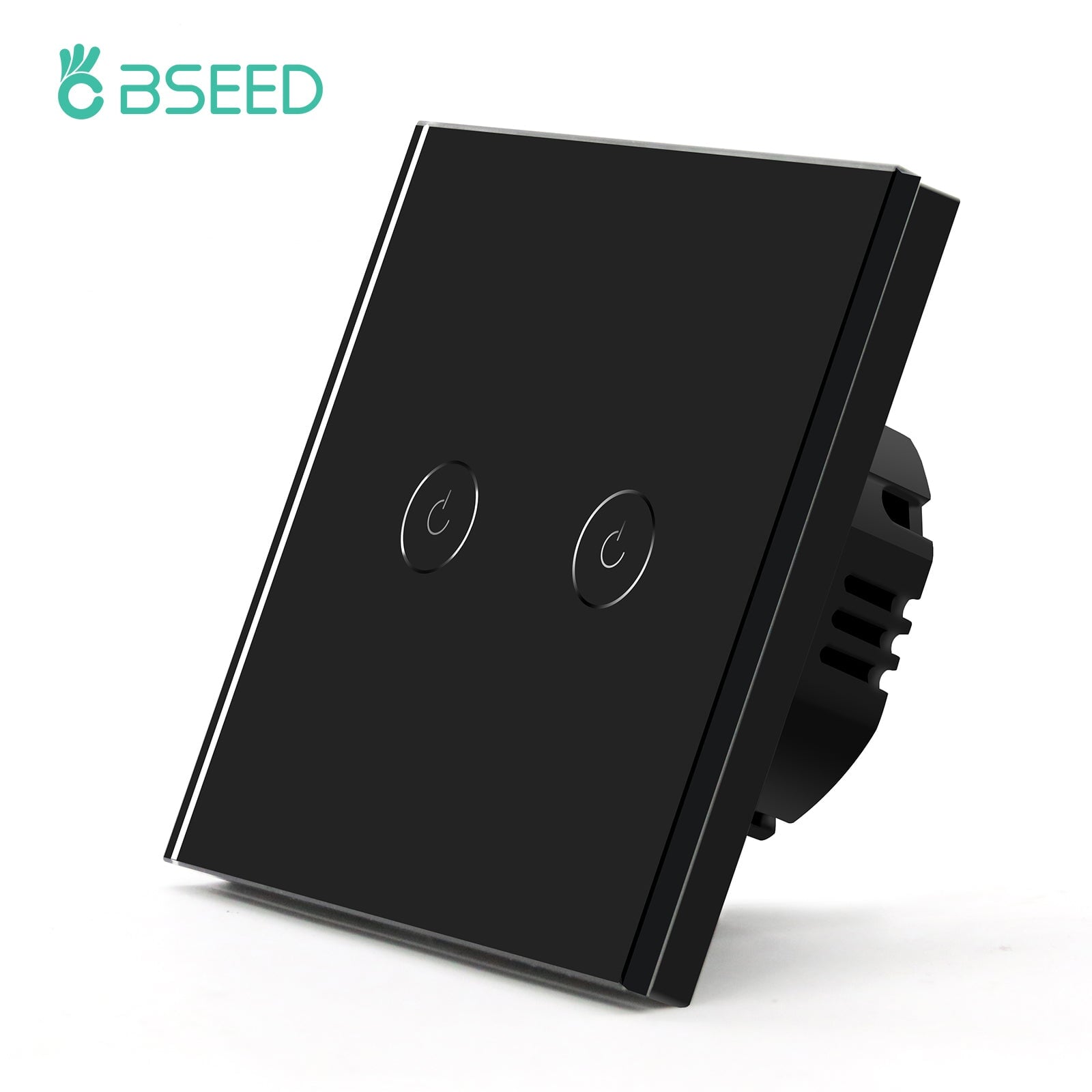 Bseed Smart Wifi Touch Switch 2 Gang 1/2/3 Way 1/2/3 Pcs/Pack Wall Plates & Covers Bseedswitch Black 1Pcs/Pack 