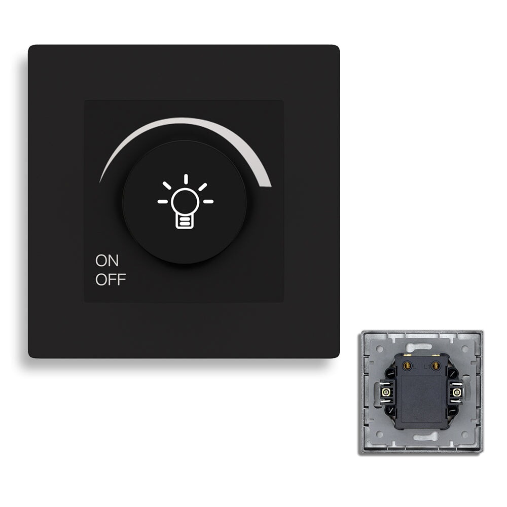 BSEED Rotary Knob Dimmer Light Switch Light Switches Bseedswitch Black 