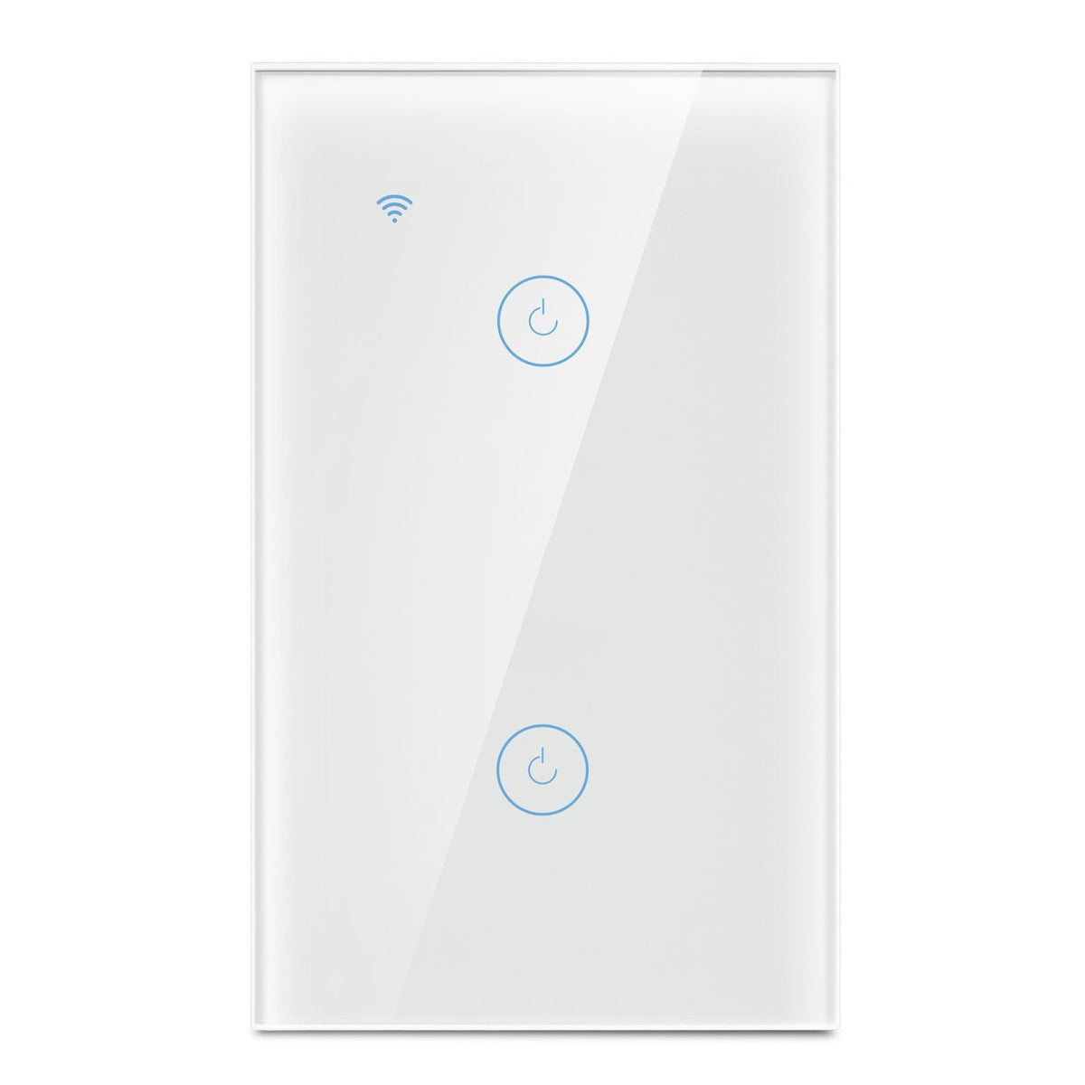 Bseed Wifi Touch Light Switch 1/2/3 Gang 1/2/3 way 118mm Smart Wall Switch US Light Switches Bseedswitch White 2Gang 