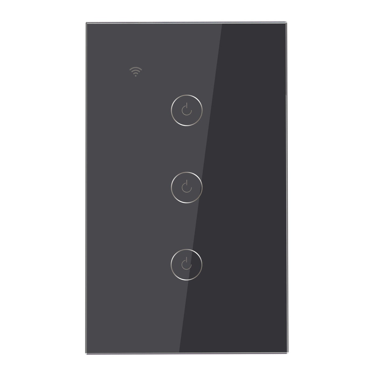 Bseed Wifi Touch Light Switch 1/2/3 Gang 1/2/3 way 118mm Smart Wall Switch US Light Switches Bseedswitch Black 3Gang 