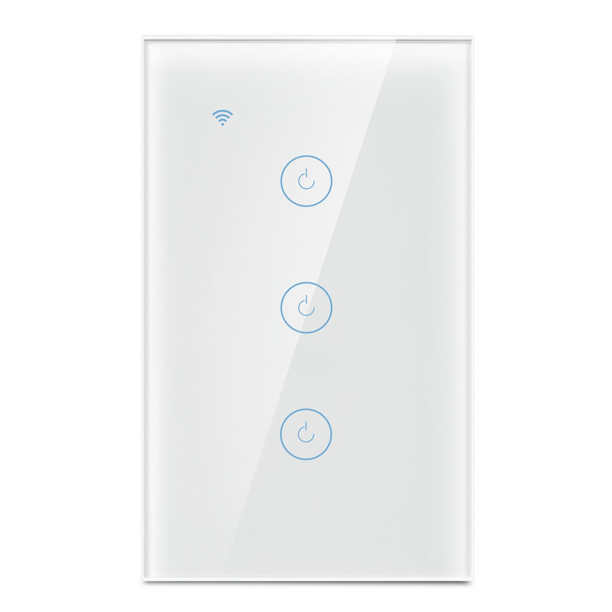 Bseed Wifi Touch Light Switch 1/2/3 Gang 1/2/3 way 118mm Smart Wall Switch US Light Switches Bseedswitch White 3Gang 