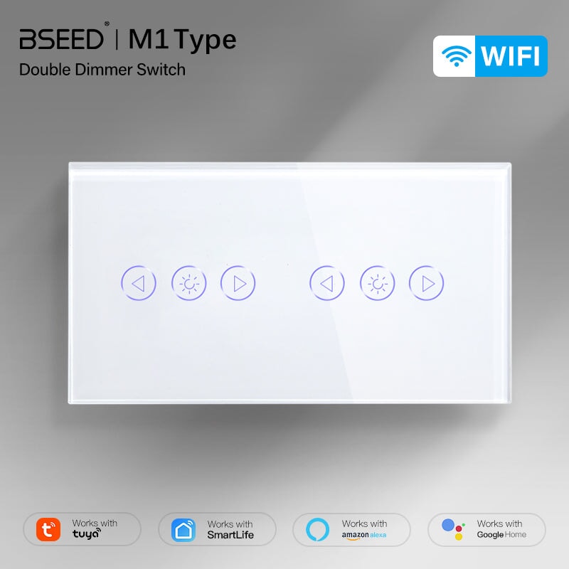 Bseed WIFI Dimmer Switch Double Wall Touch Switch Light Switches Bseedswitch 