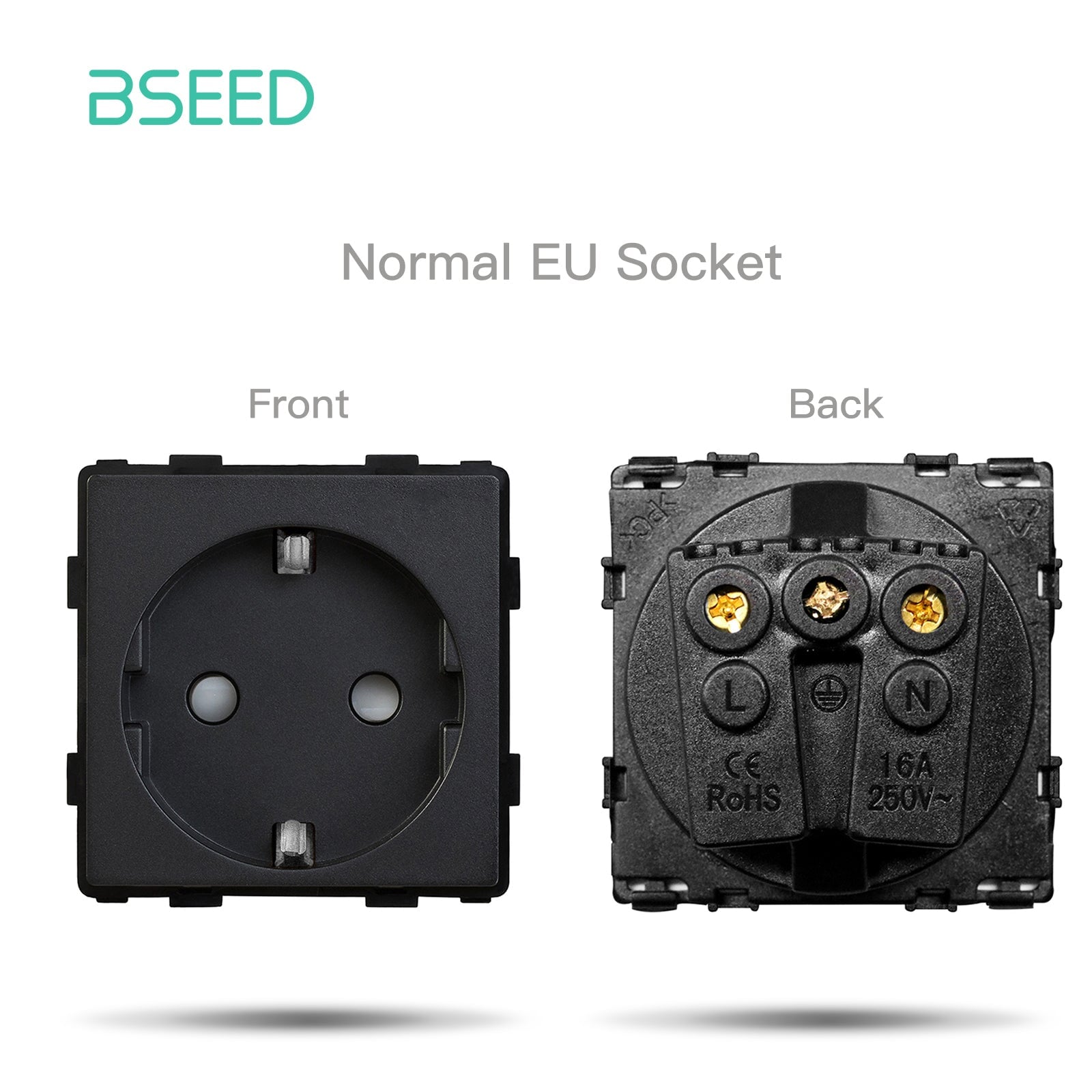 BSEED EU/FR/ UK/MF Standard Wall Socket Function Key Touch WiFi Zigbee type Power Outlets & Sockets Bseedswitch Black EU Touch