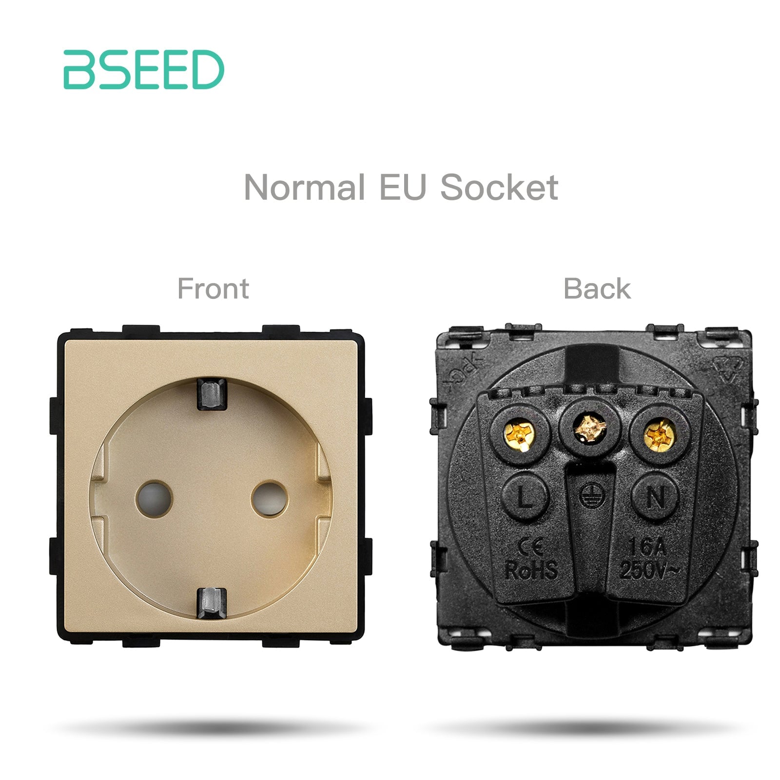 BSEED EU/FR/ UK/MF Standard Wall Socket Function Key Touch WiFi Zigbee type Power Outlets & Sockets Bseedswitch Gold EU Touch