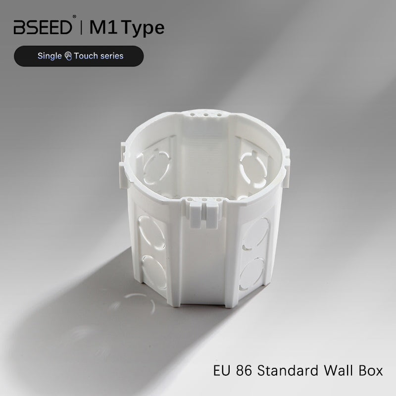 BSEED Wall Round Mounting Box White Back Box Internal Cassette Wiring Box For Switch and Socket EU Standard 3packs Bseedswitch 