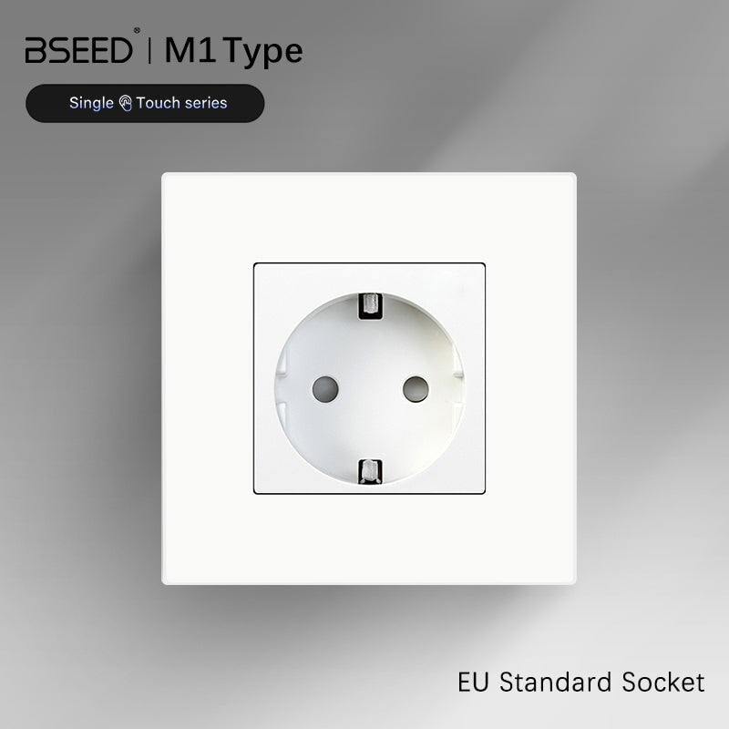 BSEED EU/FR/MF standard wall socket built-in plastic frame 16A Power Outlets & Sockets Bseedswitch 