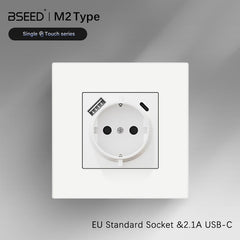 BSEED EU sockets Type-C Wall Socket With USB with Claw technology Power Outlets & Sockets Bseedswitch 